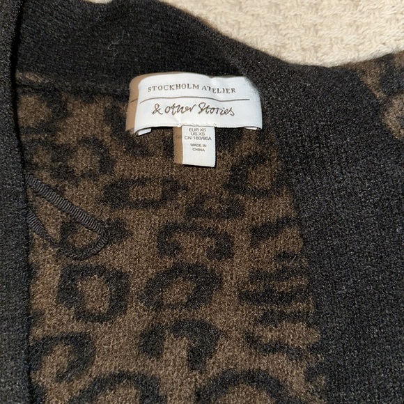Stockholm Atelier & other stories cardigan sweater leopard xs - Picture 2 of 3